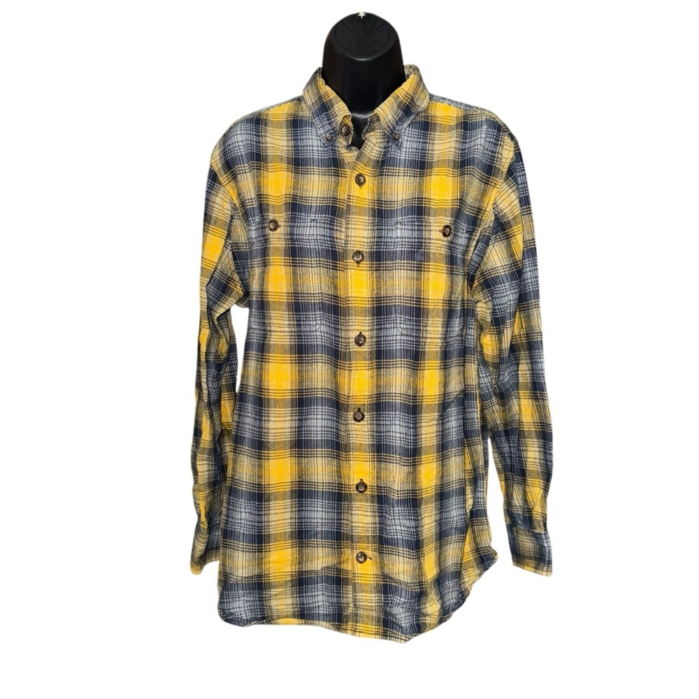 Duluth Trading Co Women’s Plaid Flannel Button Down Shirt Cotton Medium - Picture 2 of 6